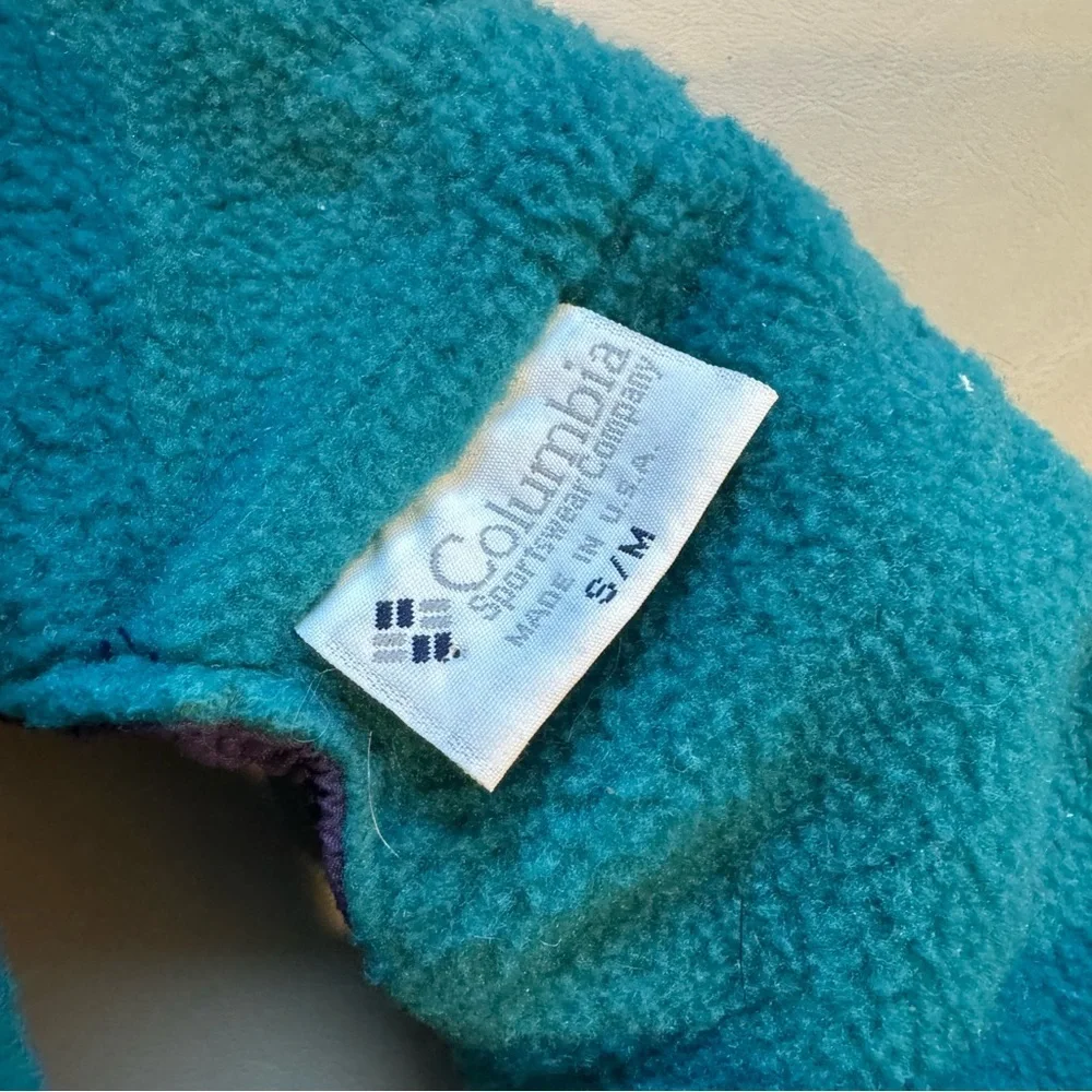 Vintage 90’s S / M Columbia Blue Purple Fleece Lined Headband Ear Warmer USA K8